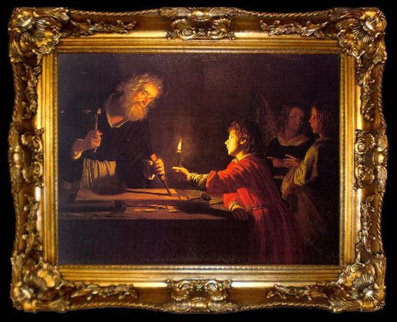 framed  Gerrit van Honthorst Childhood of Christ, ta009-2